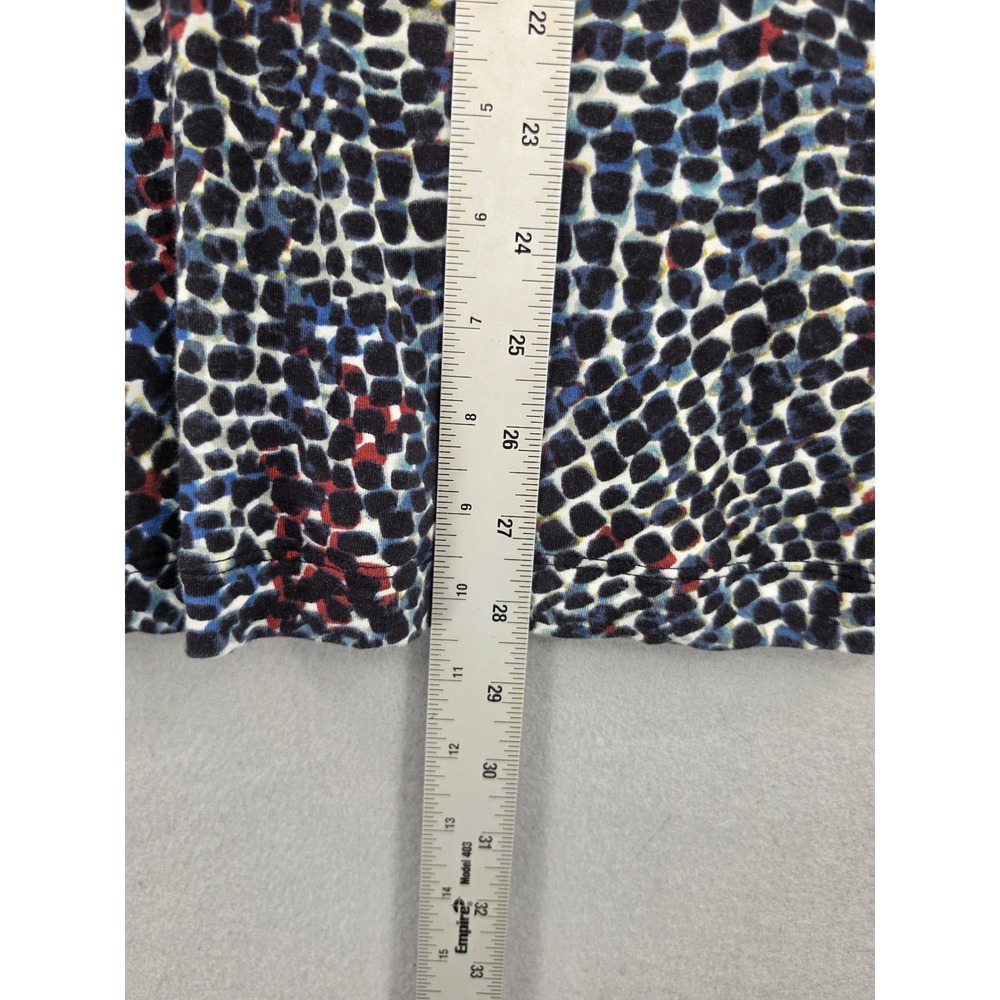 Cabi Twist Front Tank Top S Navy Red White Mosaic Print Sleeveless Blouse 3242 - Picture 9 of 10